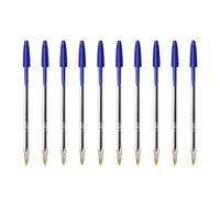 BiC Pack 10 Cristal Original - Bolígrafo Azul Punta Media, Pack de 10 Unidades. Material escolar