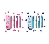 BIC Pack Regalo Summer Pink Box + Blue Box: 2 cajas con 1 bolígrafo de gel, 1 portaminas, 1 subrayador, 1 bolígrafo 4 colores cada una