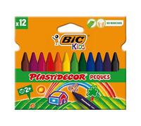BIC Plastidecor Peques, Estuche Con 12 Ceras, Tamaño Único, Multicolor