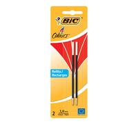 BIC- Pluma recarga 4 colores, 1.0 mm, Blister de 2 piezas, rojo