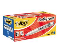 BIC Rotulador Marking Fine Ecolutions 1445 Permanente Azul (Caja de 12 Uds.)