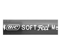 Bic soft feel boligrafo retractil - punta media de 1mm - cuerpo translucido con grip - color negro (12 uds)
