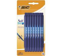 BIC Soft Feel Click Grip - Bolígrafos retráctiles de 1,0 mm, agarre de goma suave al tacto, azul, paquete de 15