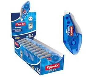 BIC Soft Grip - Corrector líquido tipo bolígrafo Azul, paquete de 10 unidades