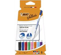Bic Velleda 1721 - Rotulador para pizarra blanca (línea de 1,5 mm, colores surtidos, 8 unidades)