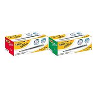 BIC Velleda 1741 Caja de 12 unidades, marcadores de pizarra punta media, color rojo + Velleda 1741 Caja de 12 unidades, marcadores de pizarra punta media, color verde