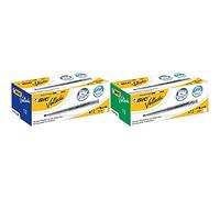 BIC Velleda 1741 Marcadores de Pizarra Punta Media (4,5mm) para pizarra blanca Azul, Caja de 12 Unidades + Velleda 1741 Caja de 12 unidades, marcadores de pizarra punta media, color verde