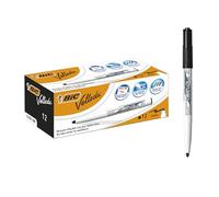 BIC Rotulador de pizarra VELLEDA 1741 Classic – Punta media – Negro, caja de 12 unidades
