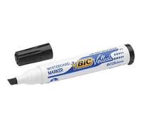 Bic velleda 1751 ecolutions marcadores para pizarra - punta biselada - trazo entre 3mm y 5.5mm - tinta con base de alcohol - ecologico - borrado optimo - color negro (12 uds)