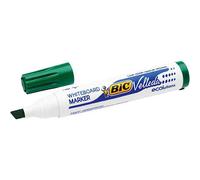 Bic velleda 1751 ecolutions marcadores para pizarra - punta biselada - trazo entre 3mm y 5.5mm - tinta con base de alcohol - ecologico - borrado optimo - color verde (12 uds)