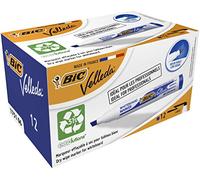 BIC Rotulador pizarra VELLEDA Eco 1751 Punta biselada Azul Caja 12 unidades