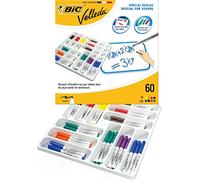 Bic Velleda - Pack de rotuladores no permanentes, color multicolor