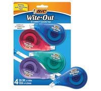 Bic White-Out Brand EZ Correct Cinta correctora, 4 unidades
