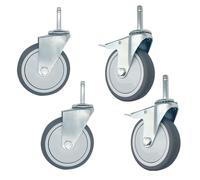 BICIBO Ruedas para Autos de Comedor de 4 Pulgadas y 100 mm,Ruedas giratorias para Trabajo Pesado,Ruedas para Muebles,Ruedas de Transporte Industrial con Ruedas,Rueda de pie de Repuesto de Rueda Uni