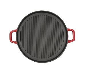 Bidasoa Asador Redondo Fierro Esmaltado 32 cm, Rojo (4 Unidades)