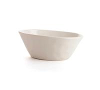 BIDASOA COSMOS Bol Irregular Cerámico 17CM Blanco Brillo Relieves organicos Apilable