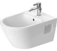 Bidé mural Duravit D-Neo, 370x540x400mm, 1 agujero para grifo, con rebosadero, blanco brillo intenso, 2295150000