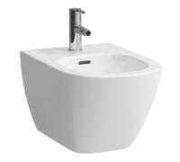 Bidé mural LAUFEN LUA, con rebosadero, 1 orificio de grifo, 360x520mm, válvulas de esquina interiores, H8300817573021, Color: Blanco mate