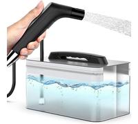 Bidet de viaje portátil, de 2,3 litros, eléctrico, recargable y de uso manual