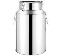 BidóN de Leche de Acero Inoxidable 304 De 58 litros, Cubo para Leche, Balde para Vino, Garrafa de Leche con Tapa Sellada(14L)