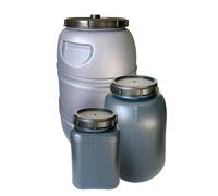 Bidón de plástico de boca ancha | Gris | Sin Asas | SELECCIONE CAPACIDAD 220 liters