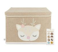 BIECO Caja de almacenamiento con tapa, plegable, 65 L, aprox. 36 x 36 x 51 cm, caja de juguetes con tapa, caja de almacenamiento para niños, cajas