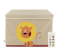 Caja de almacenamiento Bieco para niños, con forma de león | Caja de juguetes con tapa | Caja de almacenamiento para Lego para niños | Caja de almacenamiento con tapa, ideal para Lego Duplo, juguetes