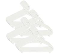 Bieco Perchas Infantiles de plástico, 32 Unidades, Color Blanco, Longitud Aprox. 30 cm, Organizador para Armario