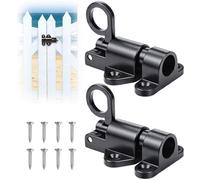 BieMian 2 pestillos automáticos de aluminio fundido a presión con tornillos, cerradura de cierre automático para puertas de jardín, correderas e interiores (metal)