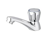 Bifordo Grifo Frío de Lavabo de Metal - Fácil de Instalar Cromado para Lavabo de Baño