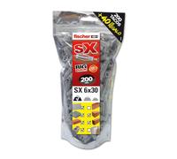 Big pack tacos sx 6x30 mm fischer 200+40 uds