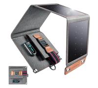 BigBlue 14W Cargador Solar Plegable con USB Puerto(5V/2,4A), IPX4 Solar Panel con Tamaño como Billetera Portátil y para Actividad al Aire Libre, Compatible con iPhone, Tablet, Samsung LG etc