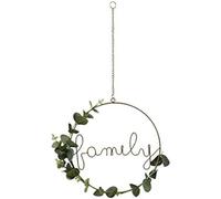 BigBuy Home S1123181 Cartel Family Dorado (Diametro 31 cm) 118270, Talla Unica