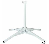 BigBuy Productos de hogar Base para Sombrilla Aktive Blanco Metal 65 x 60,5 x 65 cm (6 Unidades)