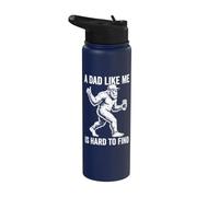 Bigfoot Dad Like Me Is Hard To Find Funny Sasquatch Stainless Steel Insulated Water Bottle