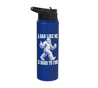 Bigfoot Dad Like Me Is Hard To Find Funny Sasquatch Stainless Steel Insulated Water Bottle