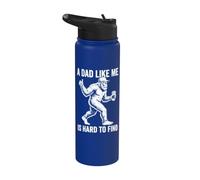 Bigfoot Dad Like Me Is Hard To Find Funny Sasquatch Stainless Steel Insulated Water Bottle