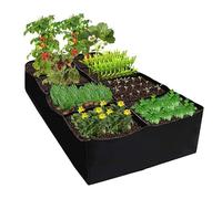 BigKing Huerto Urbano Terraza, 180 x 90 x 30 Cm, 8 Bancales para Huerto No Tejida para Plantas, Grandes Macetas, Bolsa de Cultivo de Tela Reutilizable, Macetero Bolsa para Tomates, Flores
