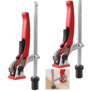 BIGP 2 Abrazaderas de mesa de acero con mango de palanca, abrazadera de palanca de una sola mano para mesas multifuncionales, elemento de sujeción de 20 mm, rango de sujeción 160 mm, compatible con