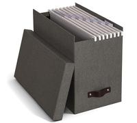 Bigso Box of Sweden 35 x 18.5 x 27 cm dossier box made from grey fibre panel