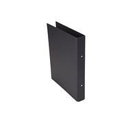 Bigso Box of Sweden Archivador DIN A4 con 2 anillas - Cuaderno archivador fino de tablero de fibras y papel - Carpeta de anillas para documentos, fundas transparentes y separadores - gris oscuro