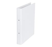Bigso Box of Sweden Archivador DIN A4 con 2 anillas - Cuaderno archivador fino de tablero de fibras y papel - Carpeta de anillas para documentos, fundas transparentes y separadores - blanco