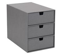 Bigso Box of Sweden Cajonera pequeña para documentos y material de oficina - Organizador de documentos con 3 cajones - Caja con cajones de tablero de fibras y papel - gris