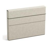 Bigso Box of Sweden Carpeta organizadora A4 con goma elástica - Organizador de documentos de tablero de fibras y papel con aspecto de lino - Carpeta portafolios de gran capacidad - beige