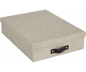 BIGSO BOX - OSKAR - Caja para documentos A4 - Fabricada en lino