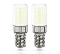Bigzom Lámpara para nevera E14 LED 3W sustituye a bombilla halógena 40W, 405LM Blanco frío 6000K, 80+Ra, Ángulo de irradiación 360°, Bombilla E14 para frigorífico, máquina de coser, Paquete de 2