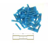 Bihr Crimpado termorretráctil de extremo a extremo Ø1.5 / 2.5mm² - 50pcs azul transparente, transparente
