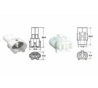 Bihr Juego de conectores 2 vías serie 090 tipo SMTO origen Ø0,85mm²/1,25mm² - 5 juegos completos