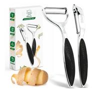 Bikolo® Dunschiller Set - Aardappelschiller - Dunschiller Aardappel - Roestvrij Staal Mes - Voor Groenten en Fruit