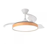 Bilake Lampara ventilador de techo con mando Home varios diseños modernos | Ventilador de techo con luz retráctil aspas plegables